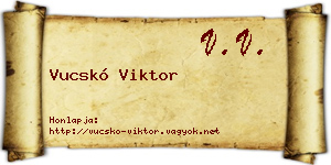 Vucskó Viktor névjegykártya